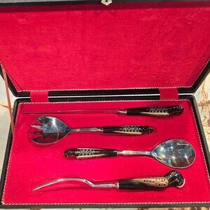 Vintage 1950 Alfred Haddad Jezzine Firebird Carving 4pcs Set